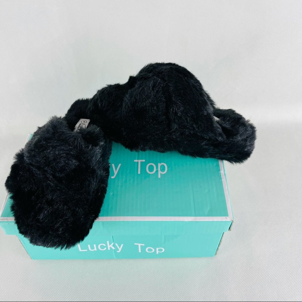 Lucky Top, fluffy Slides size: 9 girls - Picture 3 of 11